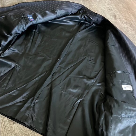 Ermenegildo Zegna Men's Black tan Pinstripe wool Blazer 44R - Picture 5 of 9